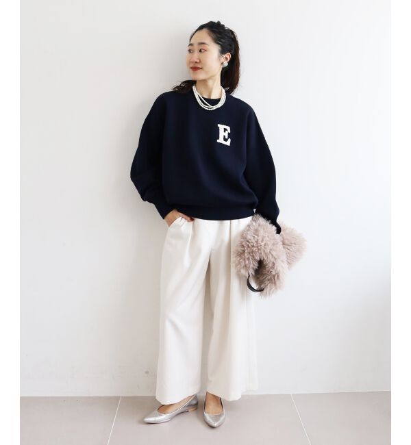  「《手洗い可能》サガラ刺繍クループルオーバー」|ニット・セーター|