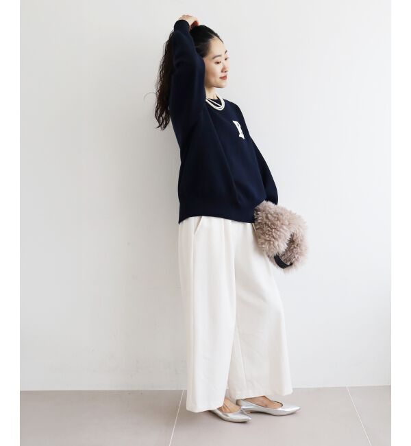  「《手洗い可能》サガラ刺繍クループルオーバー」|ニット・セーター|