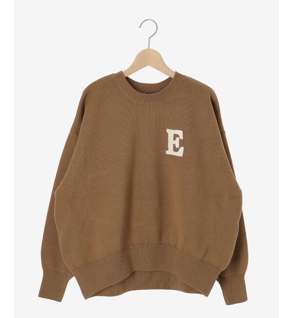  「《手洗い可能》サガラ刺繍クループルオーバー」|ニット・セーター|