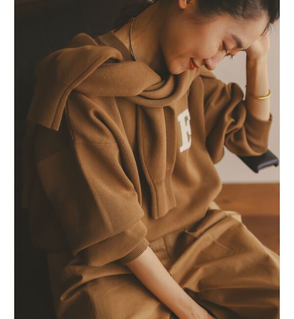  「《手洗い可能》サガラ刺繍クループルオーバー」|ニット・セーター|