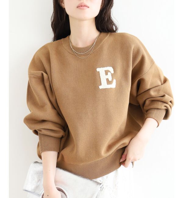  「《手洗い可能》サガラ刺繍クループルオーバー」|ニット・セーター|