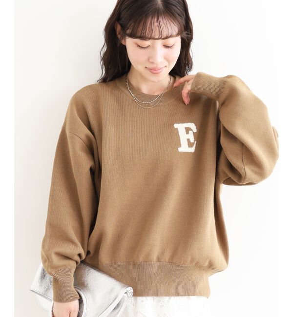  「《手洗い可能》サガラ刺繍クループルオーバー」|ニット・セーター|