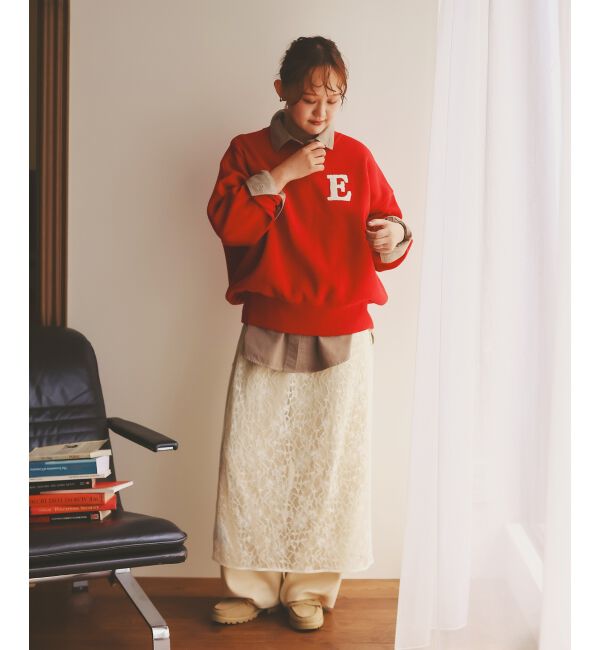  「《手洗い可能》サガラ刺繍クループルオーバー」|ニット・セーター|