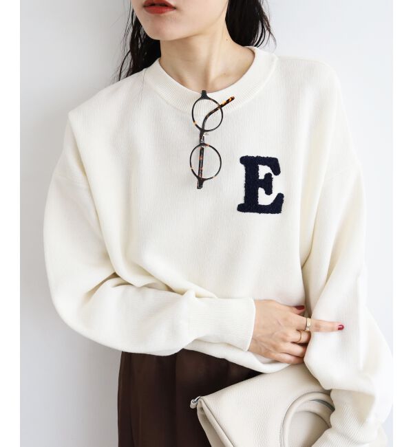  「《手洗い可能》サガラ刺繍クループルオーバー」|ニット・セーター|