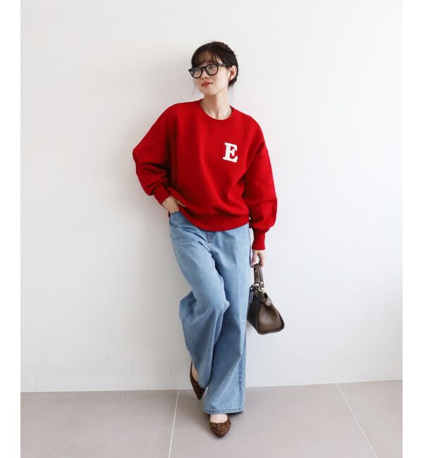  「《手洗い可能》サガラ刺繍クループルオーバー」|ニット・セーター|