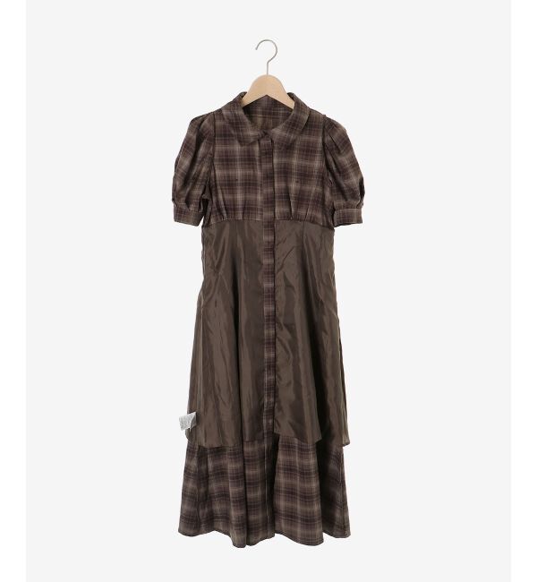  「サイドレースアップシャツワンピース」|ワンピース|