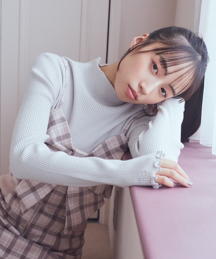 earth music&ecology「袖口刺繍リブニットプルオーバー」|ニット・セーター|