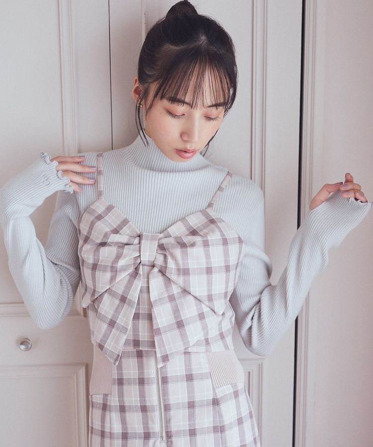 earth music&ecology「袖口刺繍リブニットプルオーバー」|ニット・セーター|