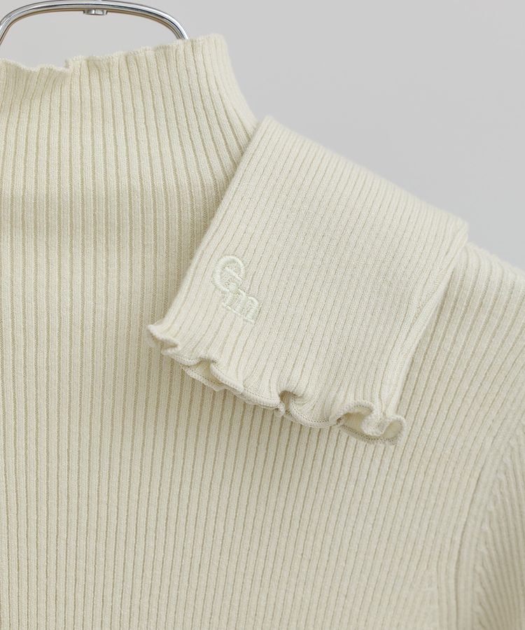 earth music&ecology「袖口刺繍リブニットプルオーバー」|ニット・セーター|