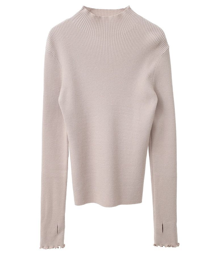 earth music&ecology「袖口刺繍リブニットプルオーバー」|ニット・セーター|