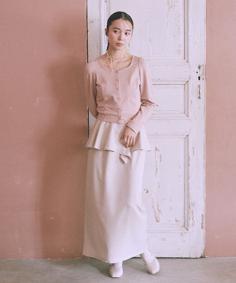 earth music&ecology「ペプラムスカート」|タイト|