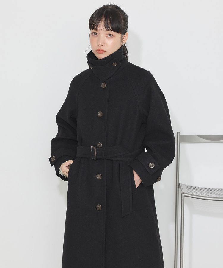 earth music&ecology「2WAYカラーロングコート」|その他|Black