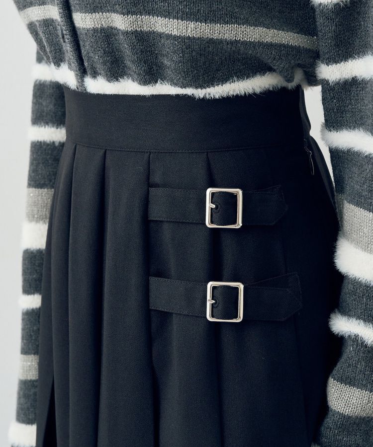 earth music&ecology「サイドバックルプリーツスカート」|スカート|