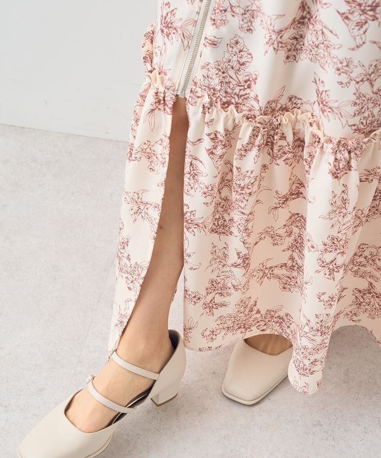 earth music&ecology「フロントZIPティアードスカート」|スカート|