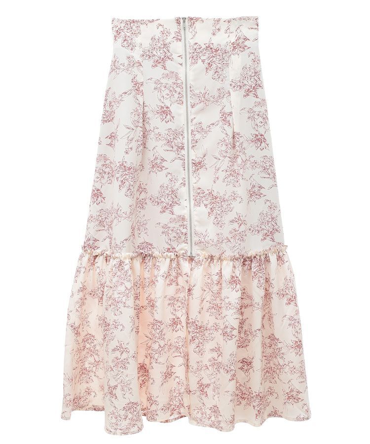 earth music&ecology「フロントZIPティアードスカート」|スカート|