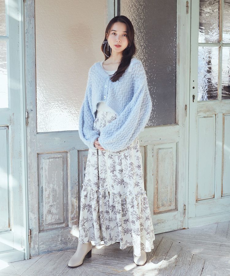 earth music&ecology「フロントZIPティアードスカート」|スカート|