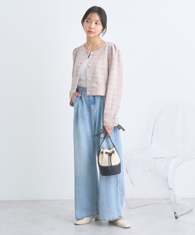 earth music&ecology「カットツイードショートジャケット」|テーラードジャケット|