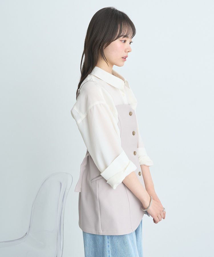 earth music&ecology「フロントボタンビスチェ」|ベスト・ジレ|