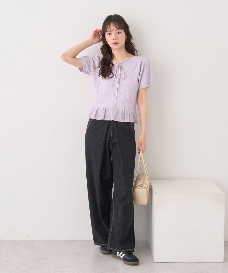 earth music&ecology「フロントタックデニムパンツ」|デニム|