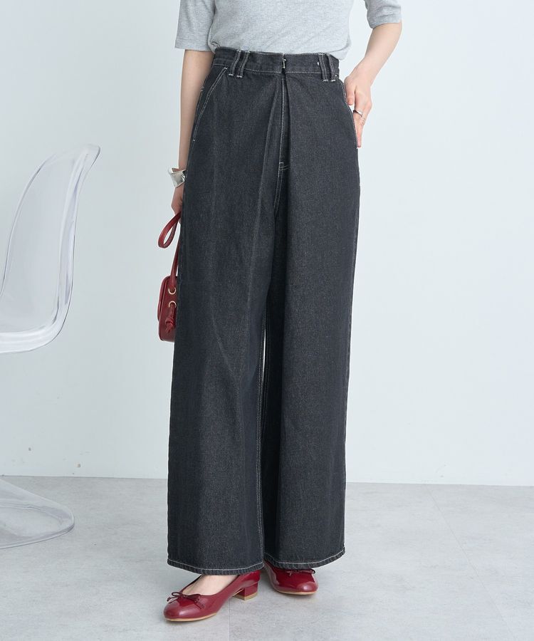 earth music&ecology「フロントタックデニムパンツ」|デニム|