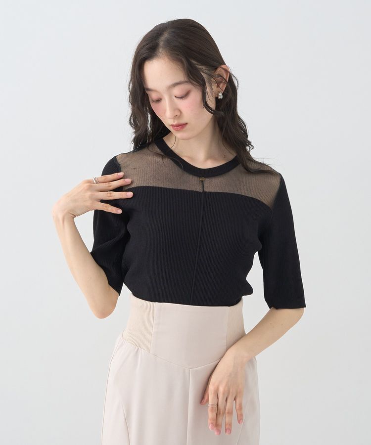 earth music&ecology「シアーヨークニットプルオーバー」|ニット・セーター|