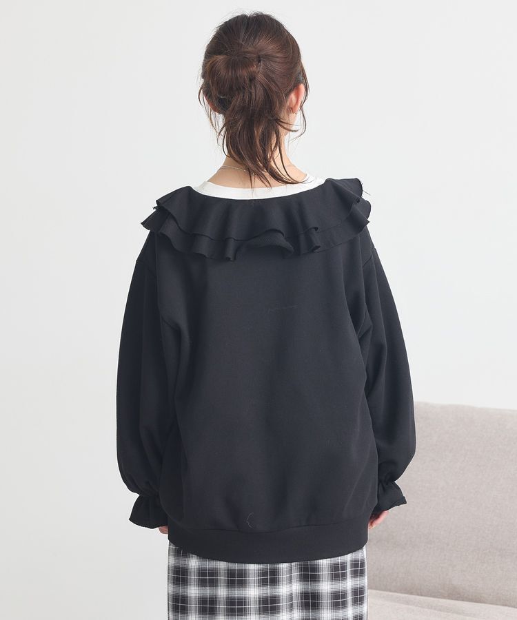 earth music&ecology「フリルカラーZipウラケブルゾン」|カーディガン|