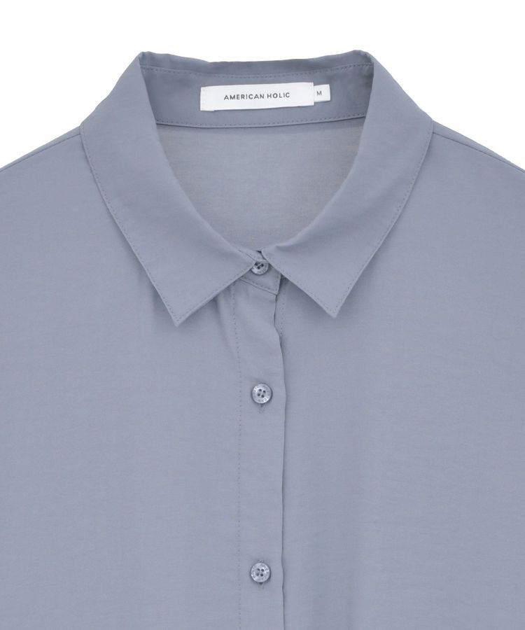 AMERICAN HOLIC「シアーバックギャザーリボンシャツ」|シャツ・ブラウス|