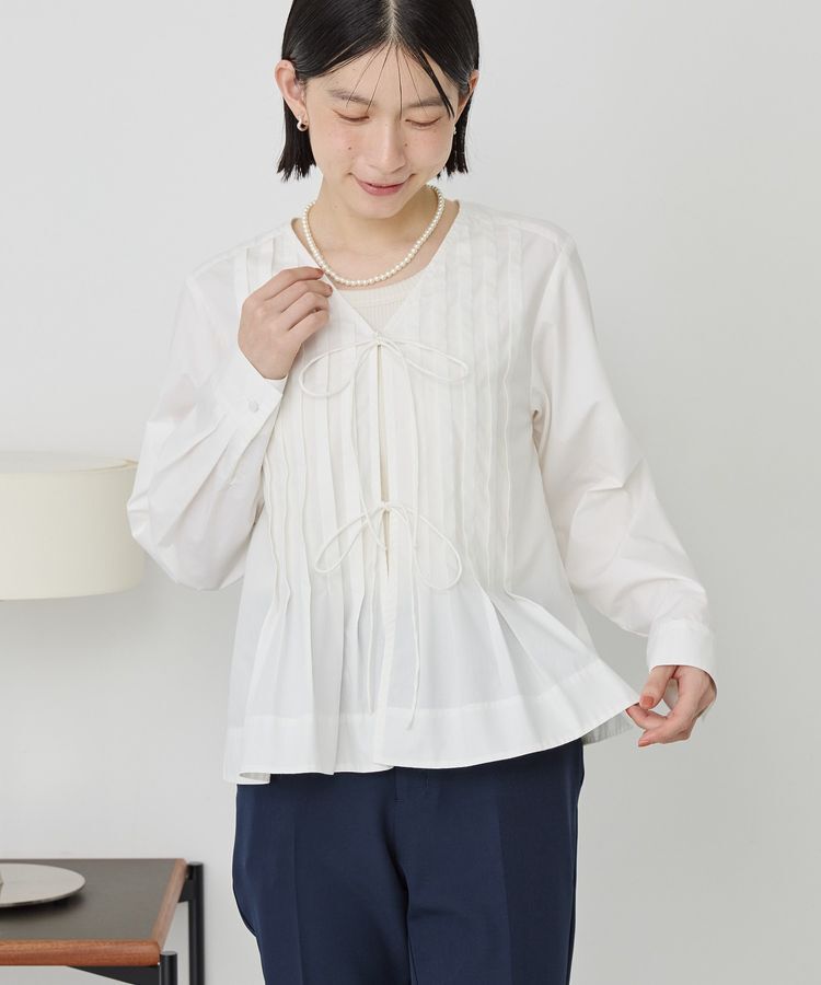 AMERICAN HOLIC「【イージーケア】ピンタックブラウス」|シャツ・ブラウス|Off White