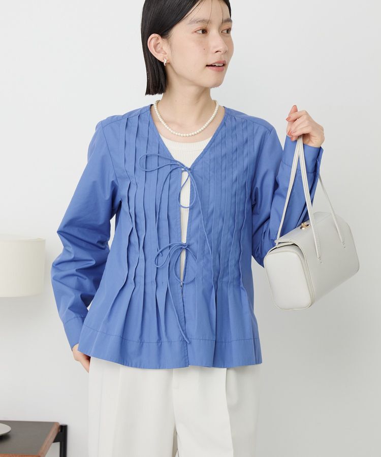 AMERICAN HOLIC「【イージーケア】ピンタックブラウス」|シャツ・ブラウス|Blue