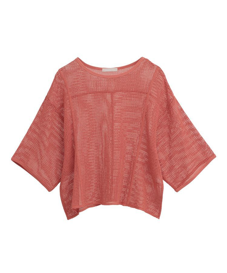 armonia「七分袖コットンメッシュラグラントップス」|Tシャツ・カットソー|