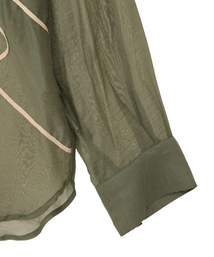 Green Parks「・ELENCARE DUE テープ刺繍シアーシャツ」|シャツ・ブラウス|