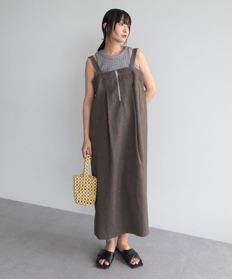 Green Parks「マルチWAYフロントzipサロペットスカート」|スカート|