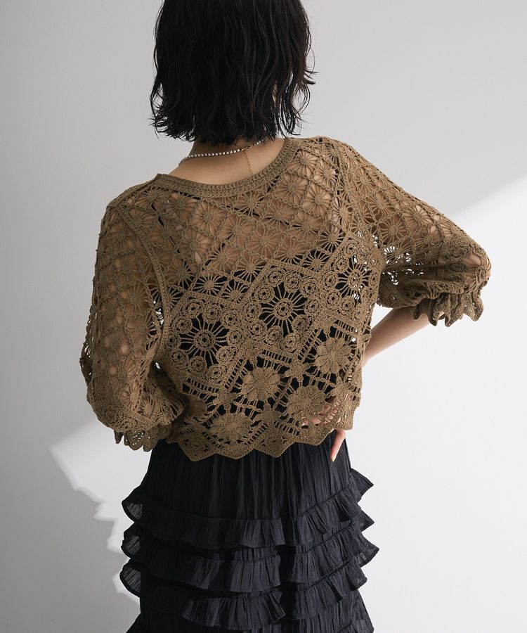 Green Parks「・SUGAR SPOON 2wayクロシェカーディガン」|カーディガン|