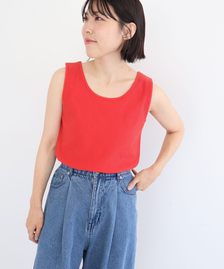 Green Parks「前後2WAY リブタンクトップⅡ」|インナー|Red