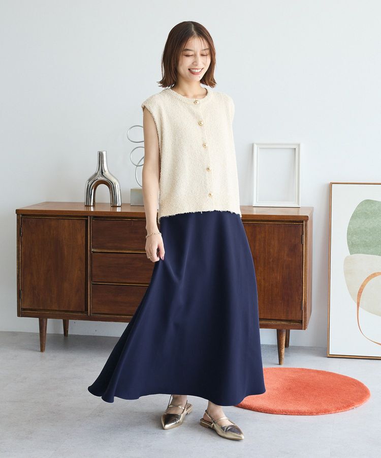 Green Parks「ツィード風金釦ニットベスト」|ベスト・ジレ|