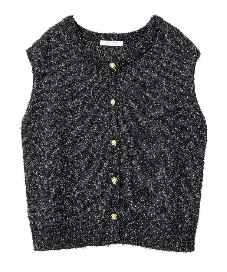 Green Parks「ツィード風金釦ニットベスト」|ベスト・ジレ|