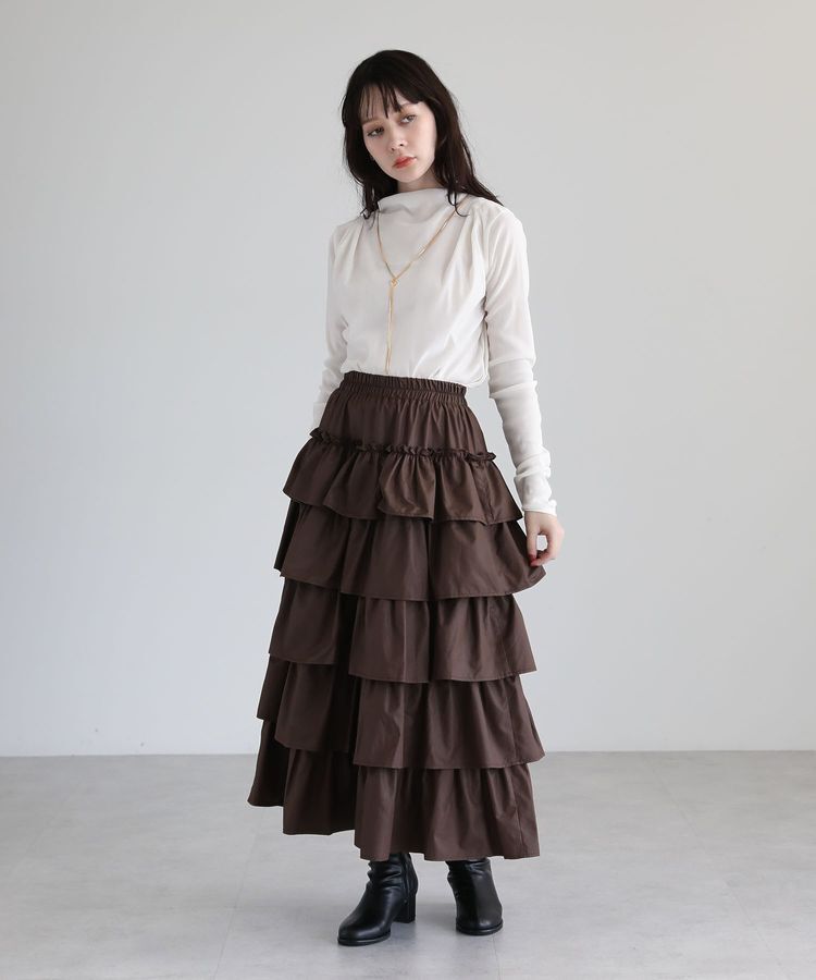 Green Parks「・ANDSEARCH シアーベロアボトルネックロンTEE」|Tシャツ・カットソー|