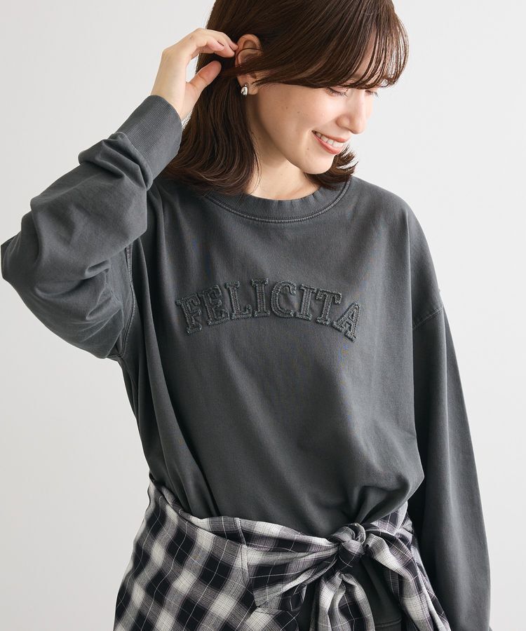 Green Parks「ピグメントロゴ刺繍裏毛プルオーバー」|スウェット・ジャージ|