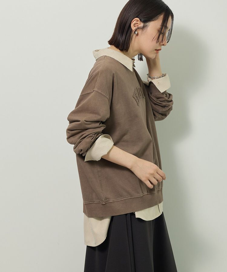 Green Parks「ピグメントロゴ刺繍裏毛プルオーバー」|スウェット・ジャージ|