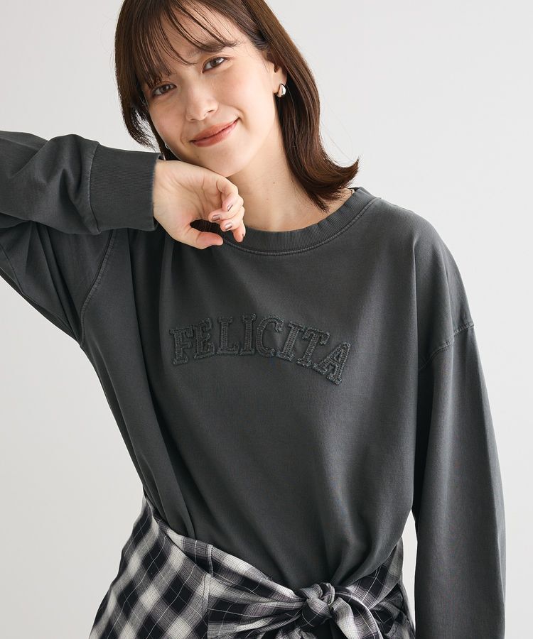 Green Parks「ピグメントロゴ刺繍裏毛プルオーバー」|スウェット・ジャージ|