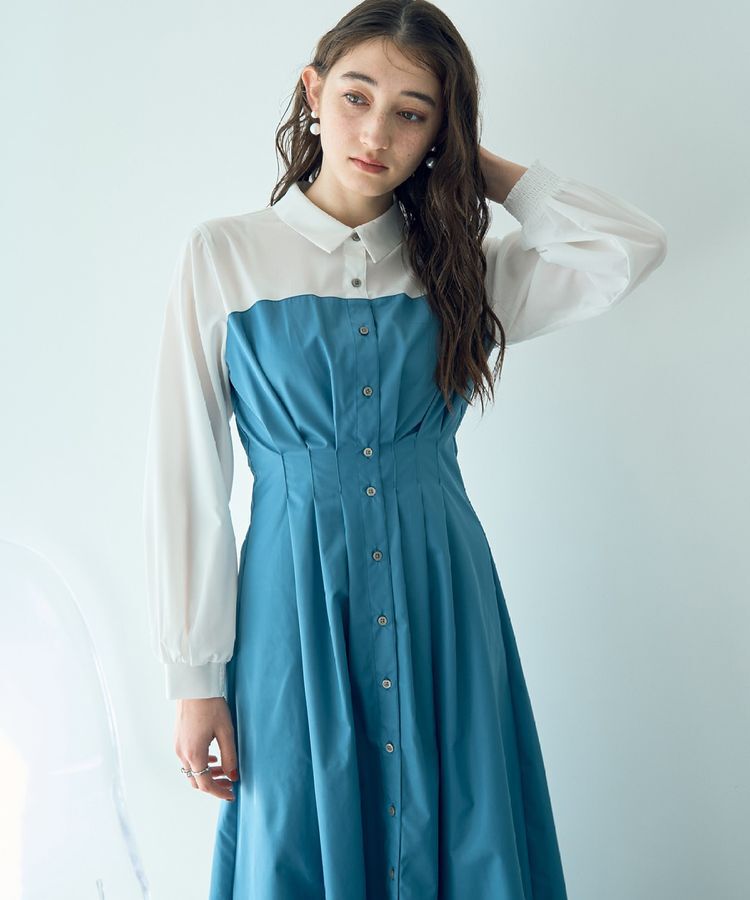 YECCA VECCA「ベアドッキングワンピース」|ワンピース|Blue