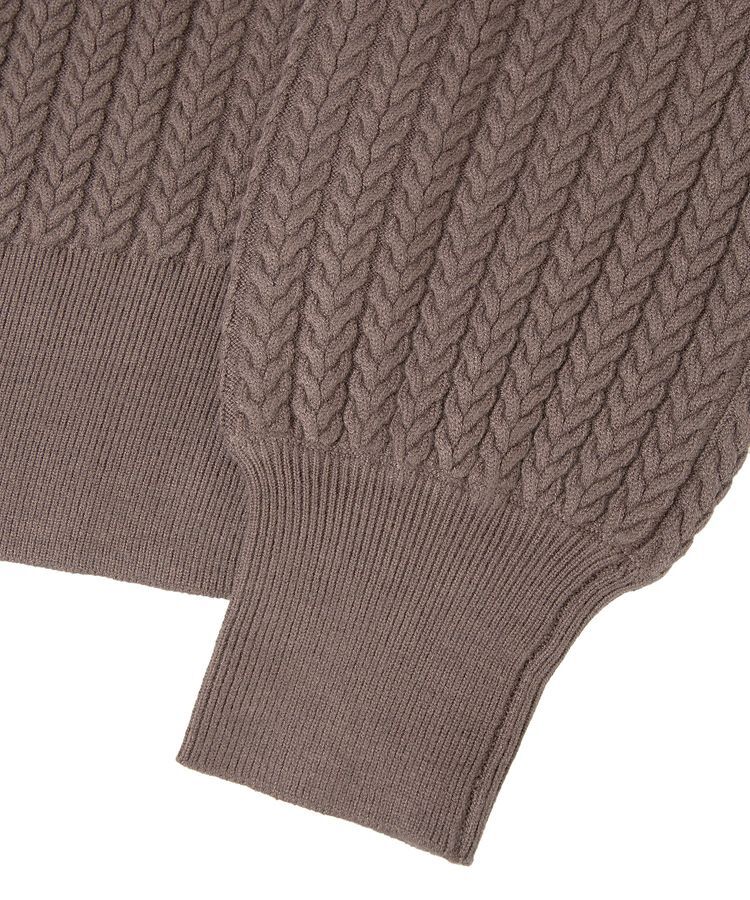 YECCA VECCA「金釦ミニケーブルニット」|ニット・セーター|