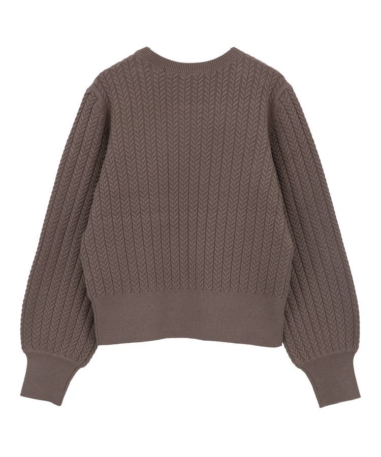 YECCA VECCA「金釦ミニケーブルニット」|ニット・セーター|