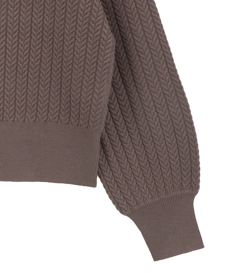 YECCA VECCA「金釦ミニケーブルニット」|ニット・セーター|