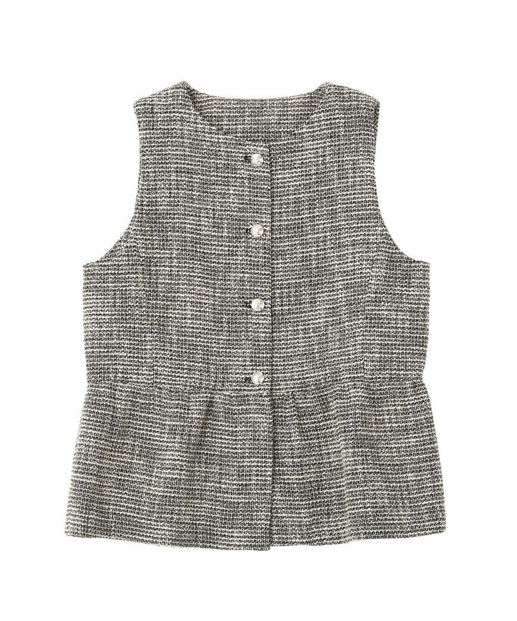 YECCA VECCA「ツイードペプラムジレ」|ベスト・ジレ|