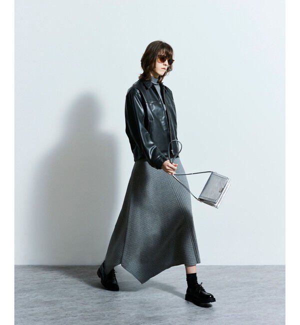 allureville「フェイクレザーステンカラーブルゾン」|その他|