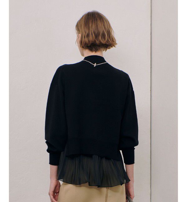 allureville「セットシアーペプラムプルオーバー」|ニット・セーター|