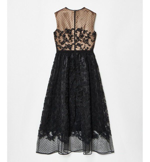 LOULOU WILLOUGHBY「【LOULOU WILLOUGHBY】ドットフラワーシシュウノースリワンピース」|ワンピース|