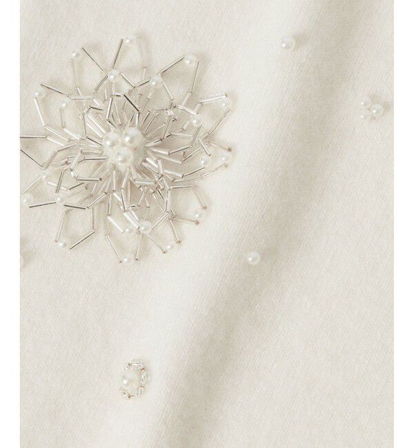 LOULOU WILLOUGHBY「【LOULOU WILLOUGHBY】ビーズフラワージレ」|ニット・セーター|