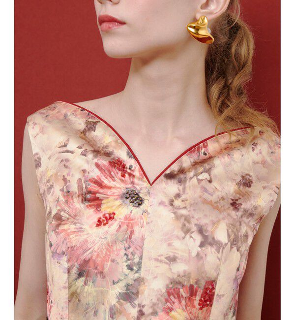 LOULOU WILLOUGHBY「【LOULOU WILLOUGHBY】BHARAT SILK ハートネックワンピース」|ワンピース|